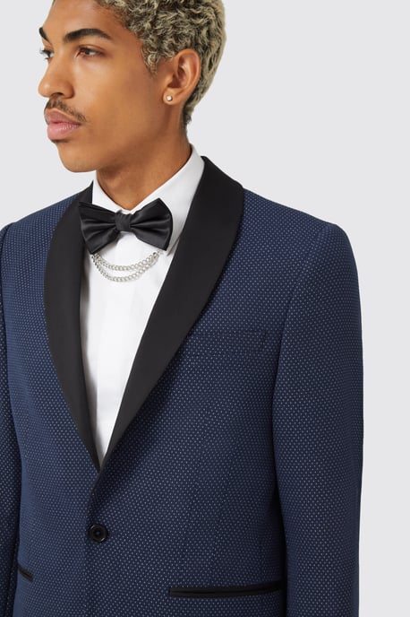 Neale Navy Jacquard Jacket TT x AM