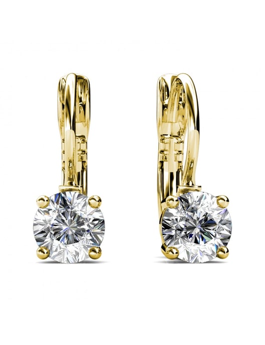 Runde Ohrringe - Gold und Kristall - Image 3