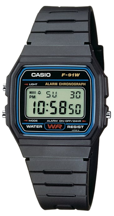 Casio Casio Collection Schwarz Herren Armbanduhr F-91W-1YER - Image 1