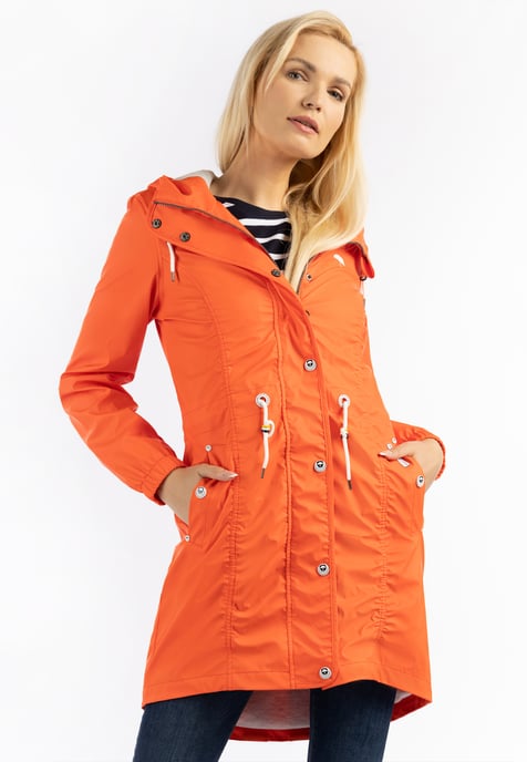 Schmuddelwedda Regenmantel Damen Orangerot-280 - Image 4