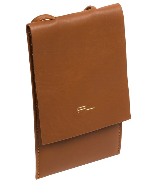 'Rina' Oak Nappa Leather Cross Body Phone Bag
