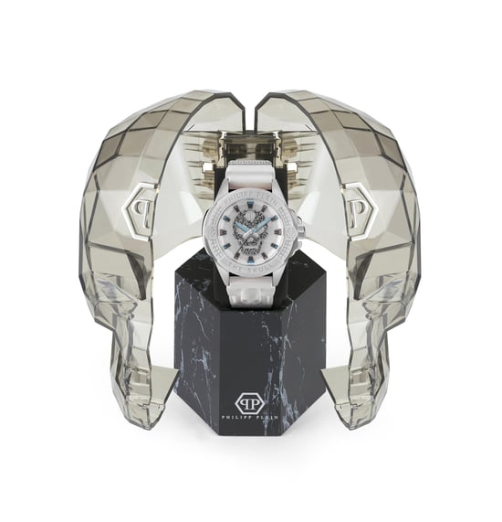 Philipp Plein The $kull Weiß Unisex Armbanduhr PWAAA1521 - Image 4