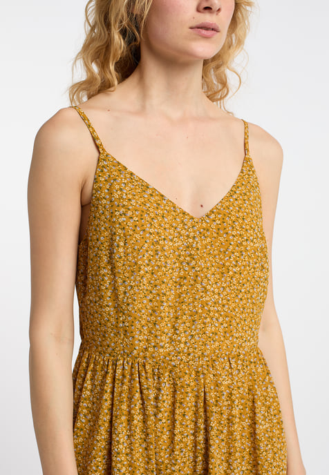 Dreimaster Kleid Damen Dunkelgelb Mehrfarbig - Image 5