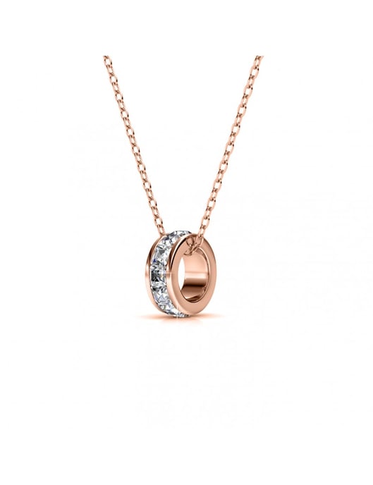 Quadratische Roller-Anhänger - Rose Gold und Kristall - Image 3