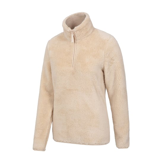 Mountain Warehouse Damen Teddy Fleece Viertel-Zip Fleece-Top (Beige) - Image 3