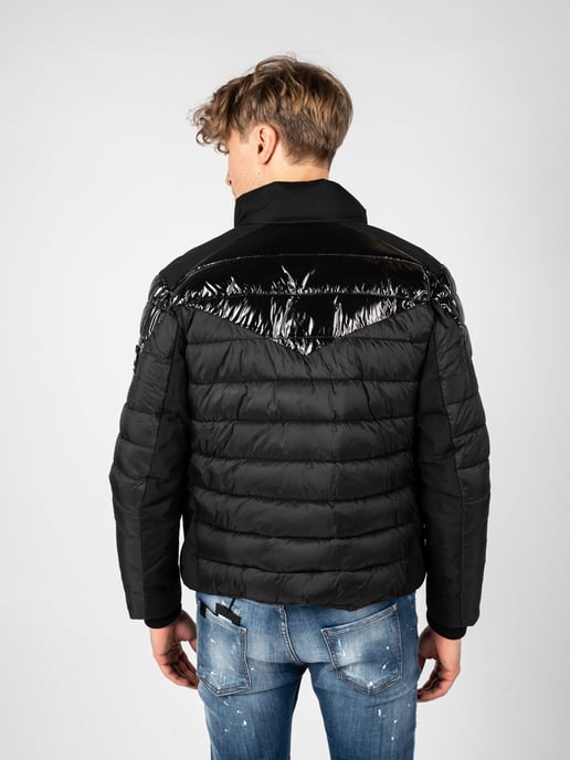 Plein Sport Plain Quilted Black Jacket