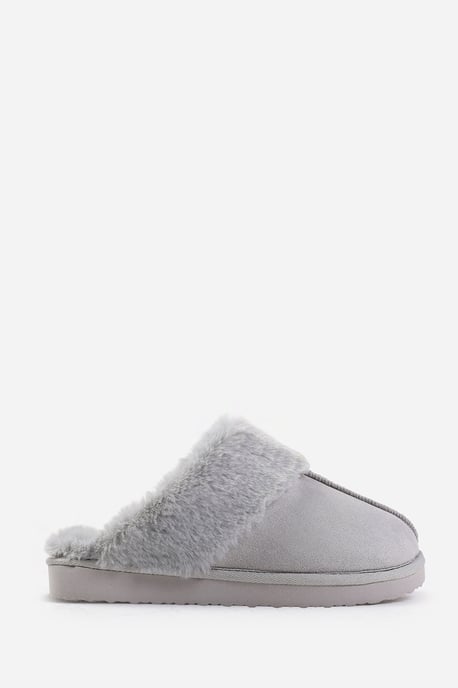 Wheres That From Womens 'Comfort' Slip On Slippers With Fur Trim
