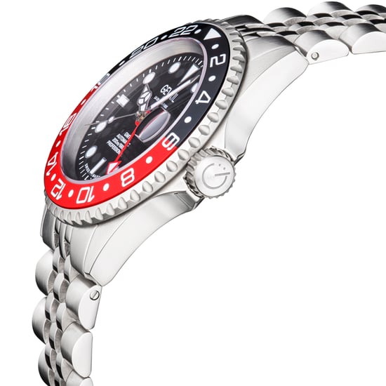 Gevril Herrenuhr Wall Street 4954B Schweizer Automatik GMT, SW330 Uhrwerk mit Leuchtdatum aus Edelstahl - Image 3