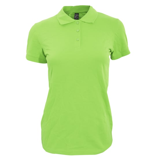 SOLS Womens/Ladies Perfect Pique Short Sleeve Polo Shirt (Apfelgrün) - Image 1