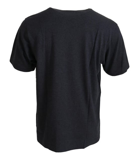 Dolce & Gabbana Graue Rundhals-Baumwolle Kurzarm Herren T-Shirt - Image 3