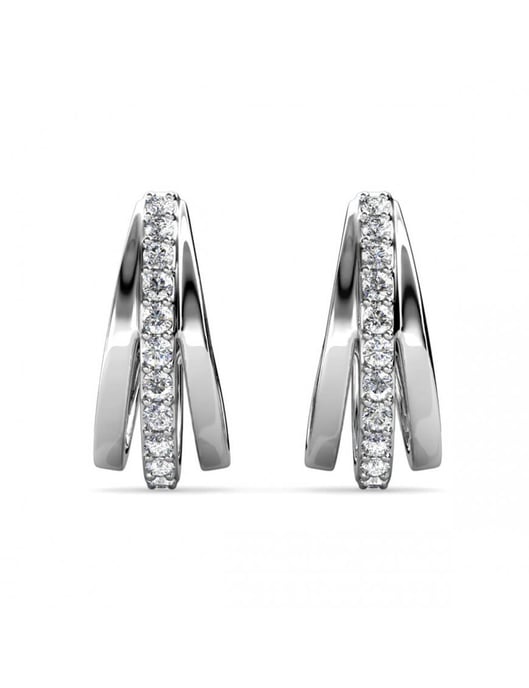 Aurielle Ringohrringe - Silber und Kristall - Image 3