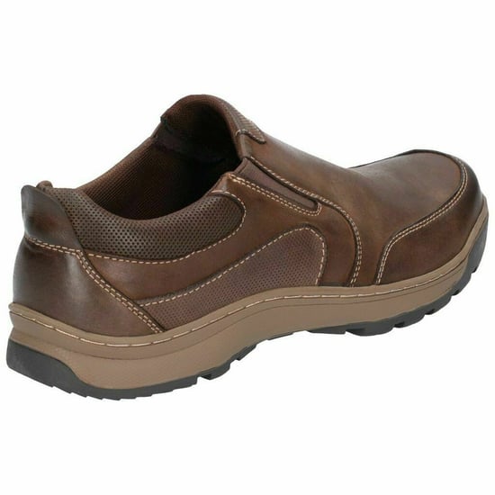 Hush Puppies Herren Jasper Slip On Lederschuhe (Braun) - Image 2