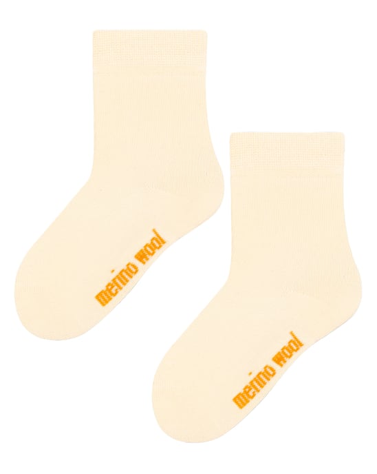 Steven - Kids Warm Merino Wool Thermal Socks - Creme - Image 1