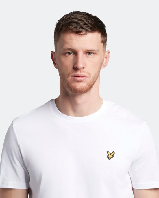 Lyle & Scott Einfarbiges T-Shirt in Weiß - Image 5