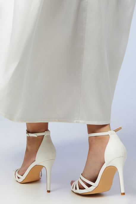 Wide Fit Bridal Tilda Lattice Front High Heeled Sandals - Image 2