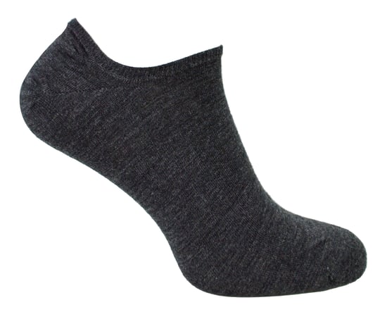 Herren Merinowolle Low Cut Socken | Steven | No Show Warm Footsies Socken - Charcoal - Image 1
