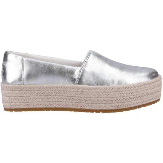 TOMS Valencia Damen Espadrilles aus silbernem Leder. - Image 5