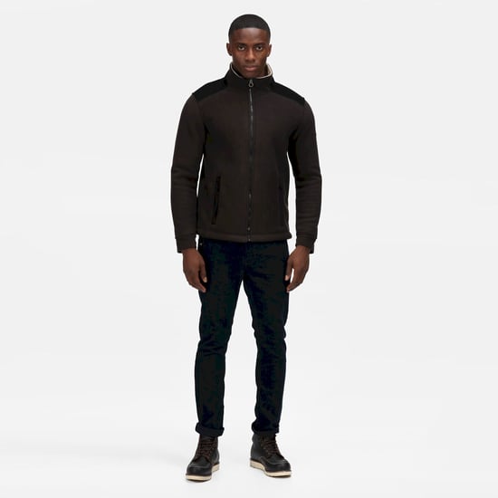 Regatta Mens Faversham Full Zip Fleece Jacket (Black)