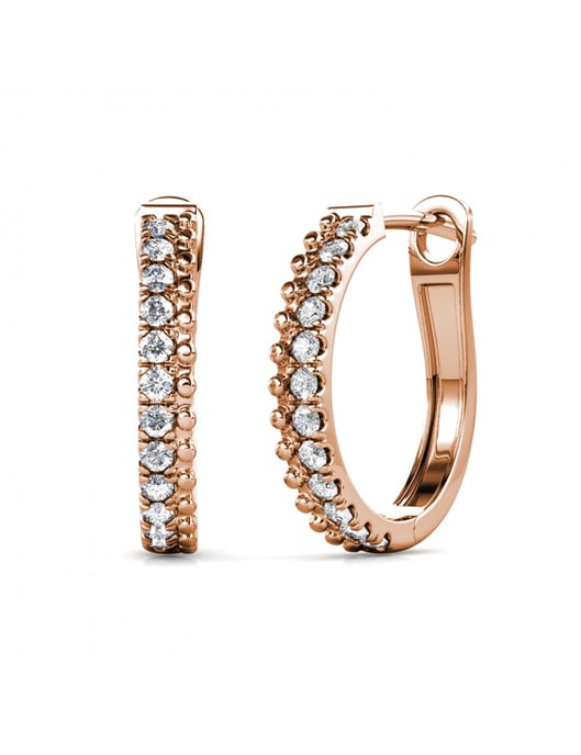 Aleah Ohrringe - Rose Gold und Kristall - Image 1