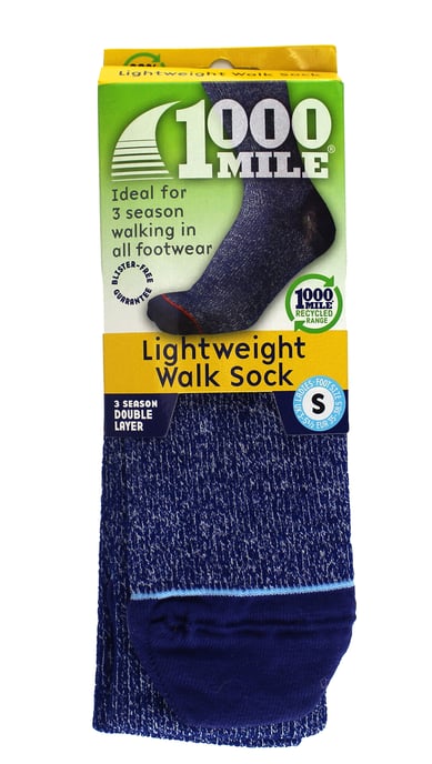 1000 Mile - Damen Leichte Repreve Atmungsaktive Anti-Blasen Socken - Ultramarin Melange - Image 2