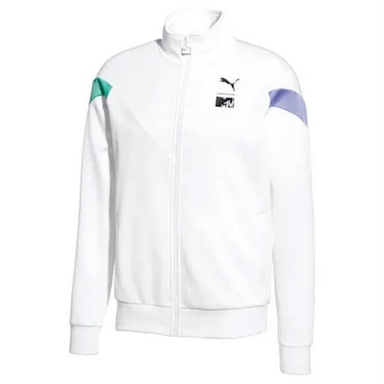 Puma x MTV MCS Mens Track Top Zip Up White Jumper 579817 02