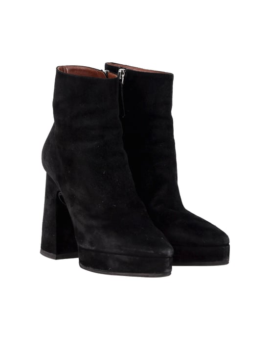 Proenza Schouler Blockabsatz-Plattformstiefel aus schwarzem Wildleder - Image 3