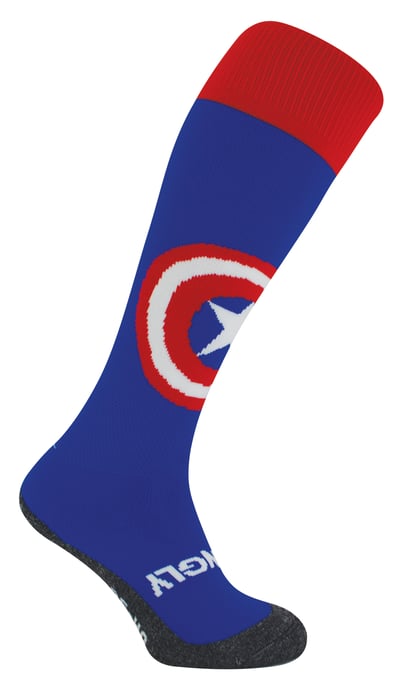 Captain America Lange Socken für Sport | Hingly | Herren & Damen Novelty Socken für Hockey, Rugby & Fußball - Image 1