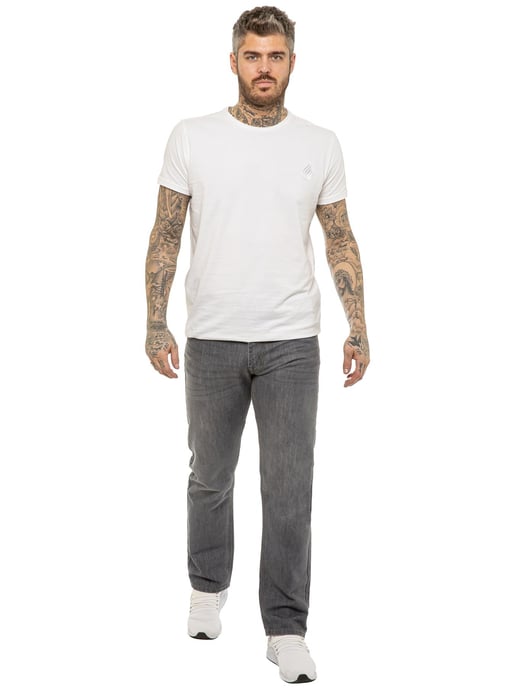 Enzo | Herren Designer Regular Fit Denim Jeans -Grau - Image 5