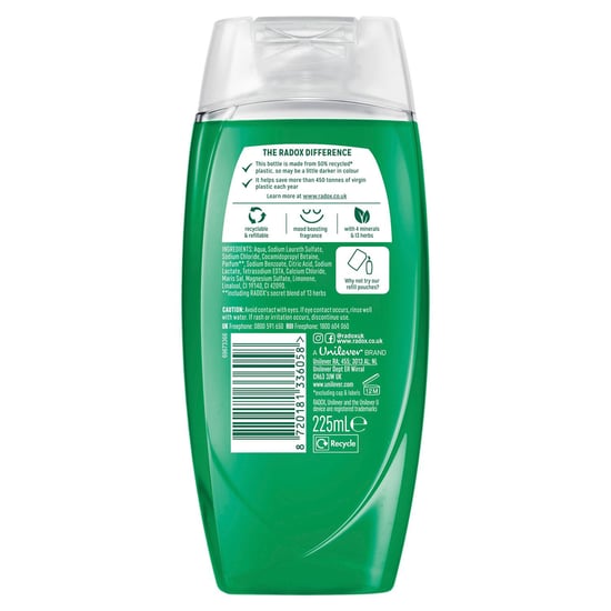 Radox Shower Gel Feel Refreshed With eucalyptus & citrus Scent, 225ml, 6 Pack