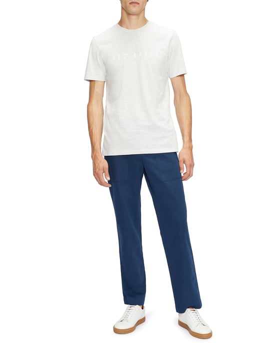 Ted Baker Broni Short-Sleeved Branded T Shirt, Grey