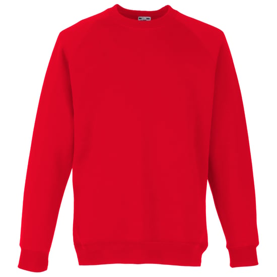 Fruit Of The Loom Childrens Unisex Raglan Ärmel Sweatshirt (Rot) - Image 1