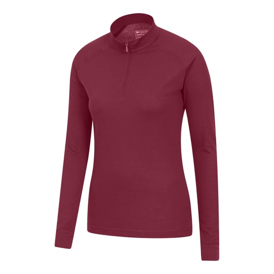 Mountain Warehouse Womens/Ladies Talus Zip Neck Long-Sleeved Thermal Top (Pink)