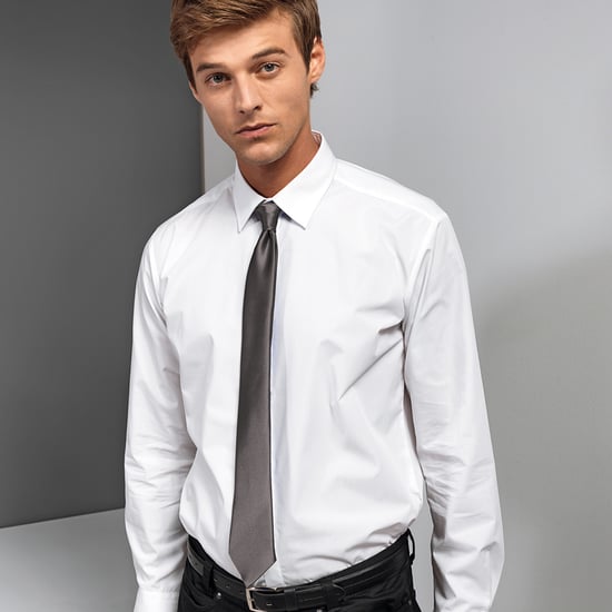 Premier Colours Herren Satin-Clip-Krawatte (Dunkelgrau) - Image 2