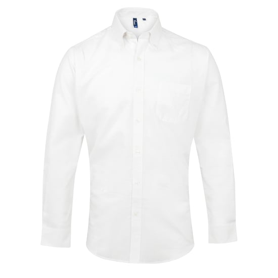 Premier Signature Herren Oxford-Hemd / Arbeitshemd, langärmlig (Weiß) - Image 1