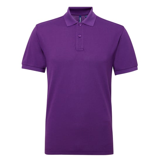 Asquith & Fox Mens Short Sleeve Performance Blend Polo Shirt (Purple)