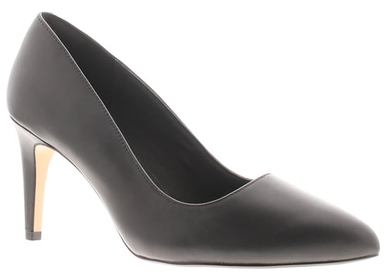 Clarks Womens Court Shoes Laina Rae Leather Slip On black - Image 1