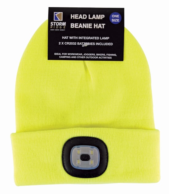 Erwachsene / Herren Winter-Strickmütze mit LED-Leuchtfackel - Image 2
