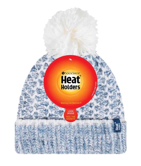 Damen Fleece gefüttert Cuffed Thermal Winter Bommelmütze mit Pom Pom - Image 2