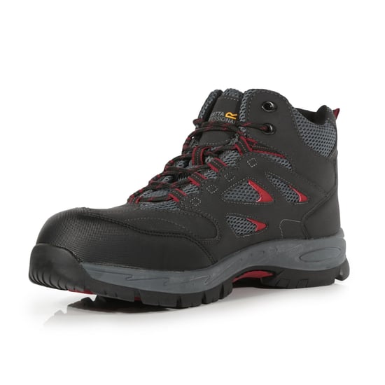 Regatta Mens Mudstone Safety Boots (Ash/Rio Red)