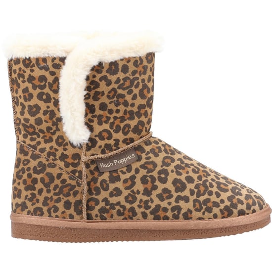 Hush Puppies Womens/Ladies Ashleigh Leopard Print Wildleder Slipper Stiefel (Braun) - Image 3