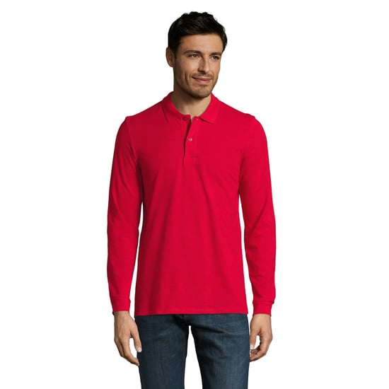 SOLS - "Perfect" Poloshirt für Herren Langärmlig (Rot) - Image 1