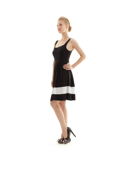Contrast Panel Detail Dress