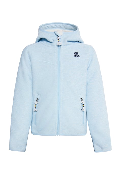 Schmuddelwedda Strickfleeceblouson Jungs Eisblau Melange - Image 1