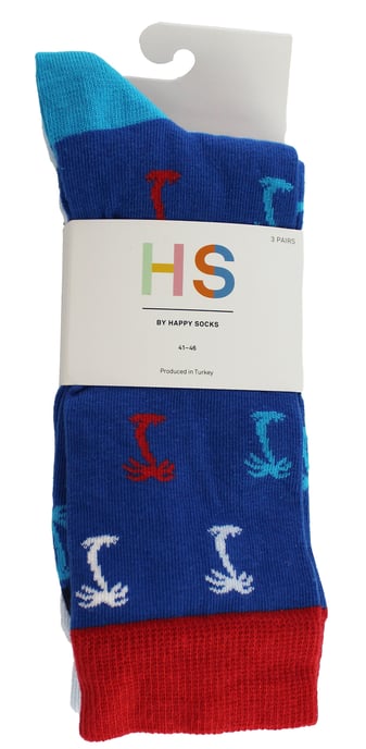 HS von Happy Socks - Herren 3er-Pack ausgefallene Sommer-Vibes Socke - Palmen - Image 2