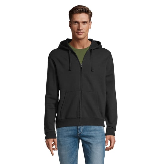 SOLS - "Spike" Hoodie mit durchgehendem Reißverschluss für Herren (Schwarz) - Image 1
