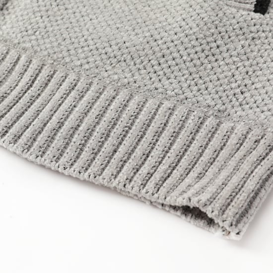 Herren-Cardigan mit Rei?verschluss, Stehkragen und gefuttertem Grobstrickpullover hellgrau - Image 6