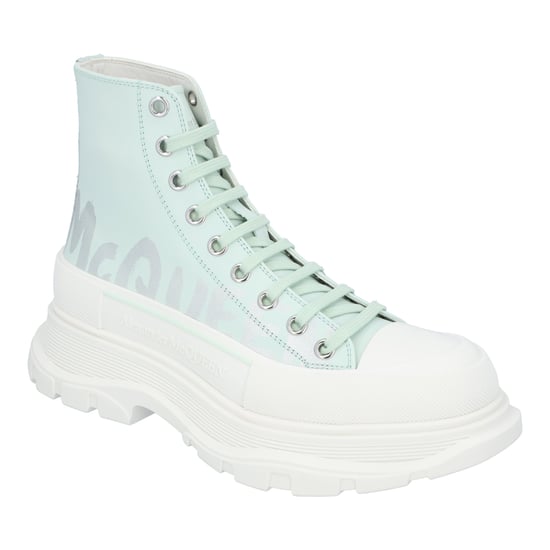 Alexander McQueen Tread Slick Boots 'Light Green Graffiti'