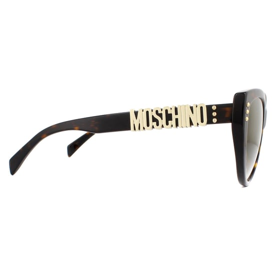 Moschino Sunglasses MOS018/S 086 JL Dark Havana Brown Gold Mirror