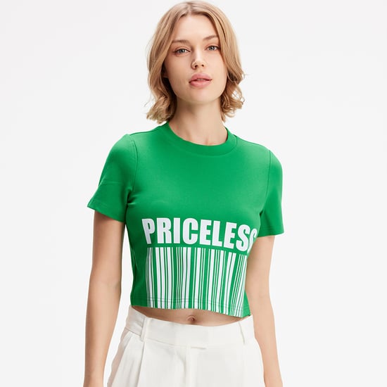 Typo-Druck Crop-T-Shirt - Image 3