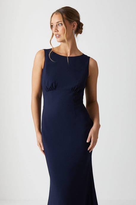 Cowl Back Fishtail Bridesmaids Maxi Dress - Image 2